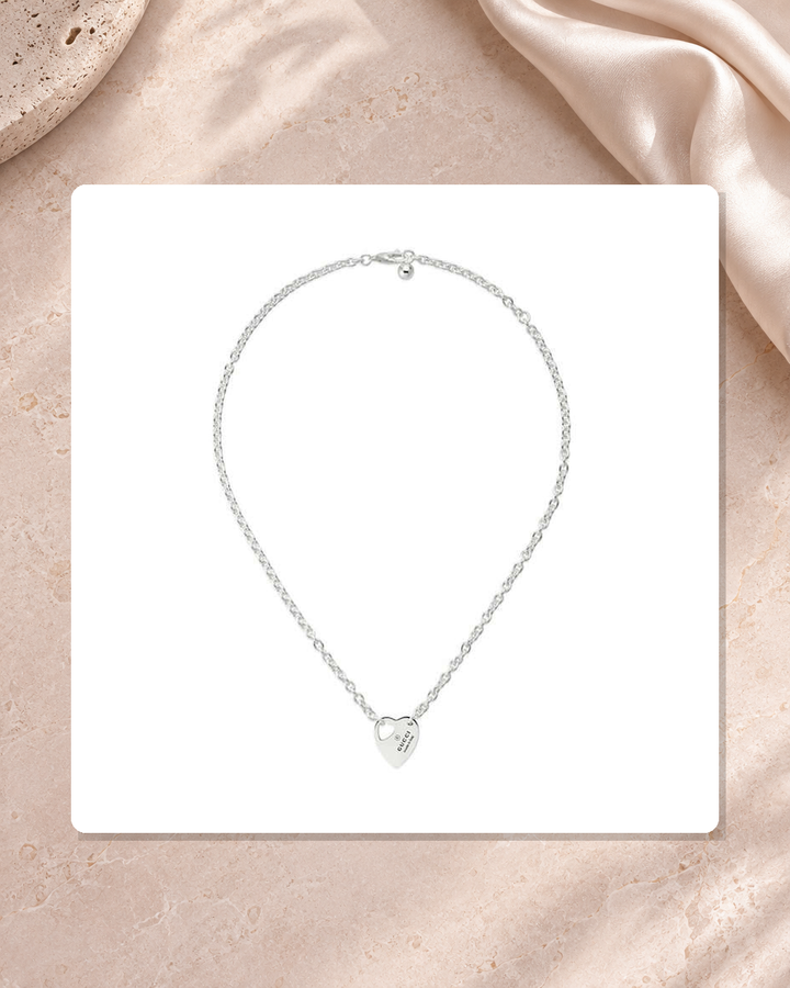 Gucci Trademark Necklace Sterling Silver YBB79636300100U lifestyle view