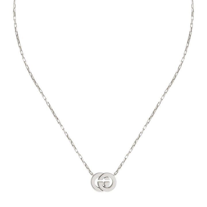 Gucci Interlocking G Sterling Silver Necklace Pendant YBB85396400100U