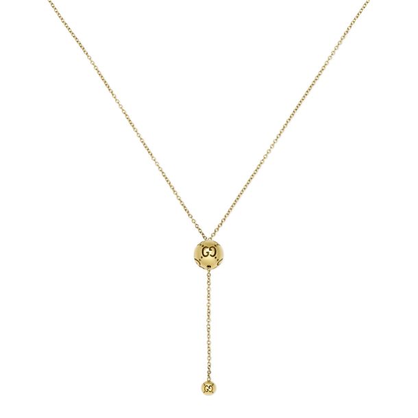 Gucci Icon Ball 18K Yellow Gold Pendant Necklace YBB86192100100U