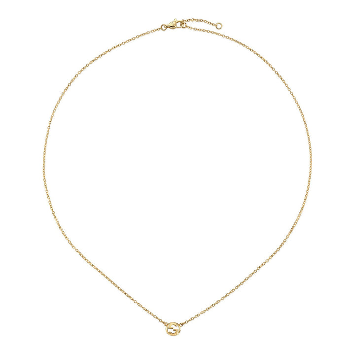 Gucci Interlocking G 18K Yellow Gold Pendant Necklace YBB87419200100U