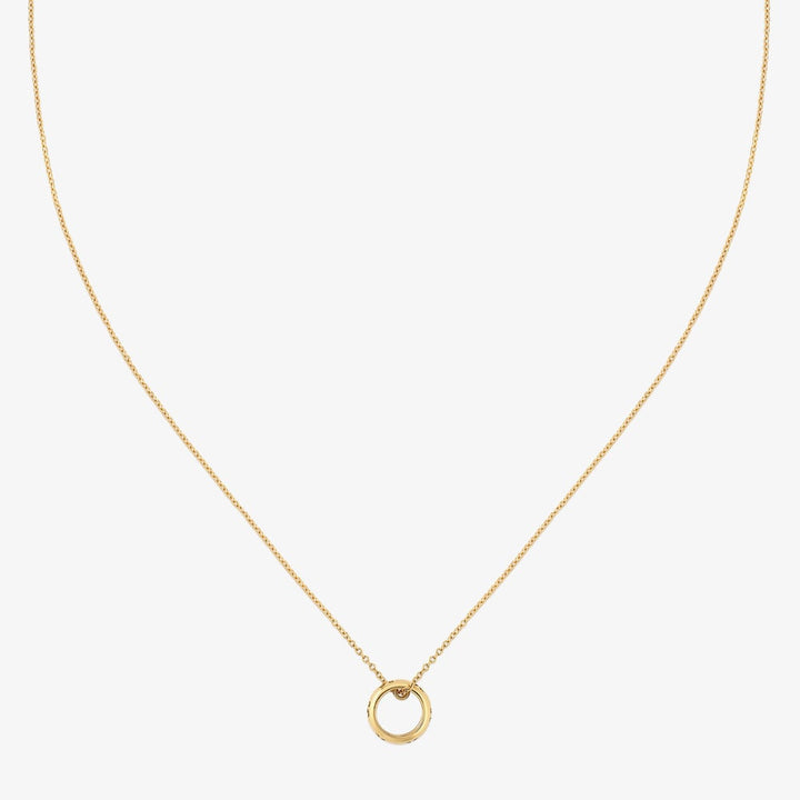 Gucci Icon 18K Yellow Gold GG Ring Necklace YBBA002R900100U