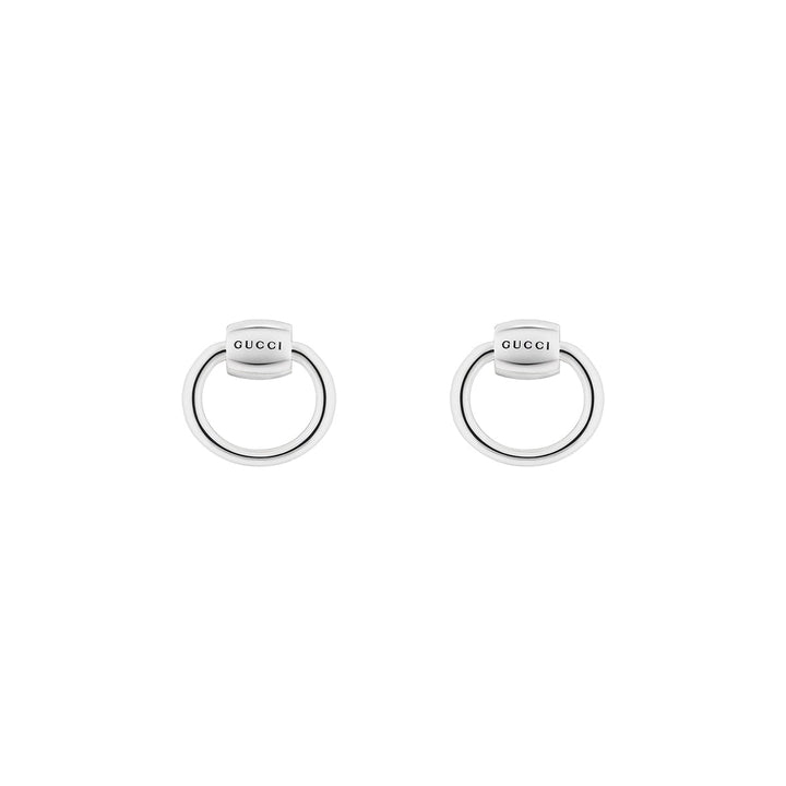 Gucci Horsebit Sterling Silver Small Hoop Earrings YBD78112800100U