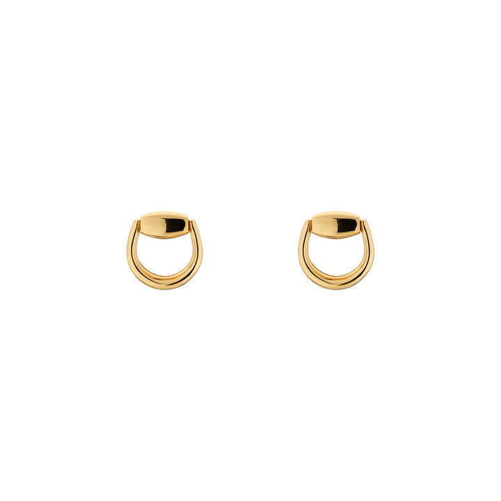 Gucci Horsebit 18K Yellow Gold Stud Earrings YBD80009800100U