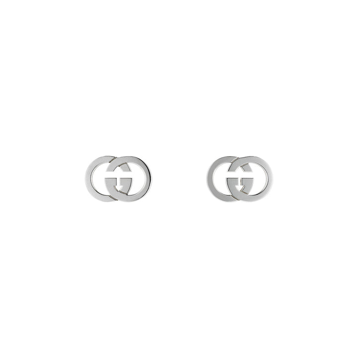 Gucci Interlocking G Sterling Silver Stud Earrings YBD81495700100U