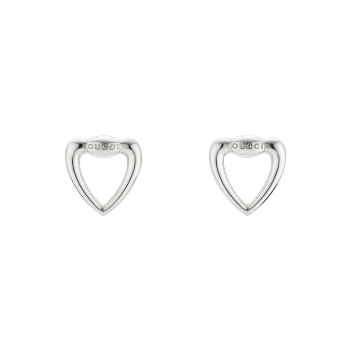 Gucci Heart Sterling Silver Stud Earrings YBD82047700100U