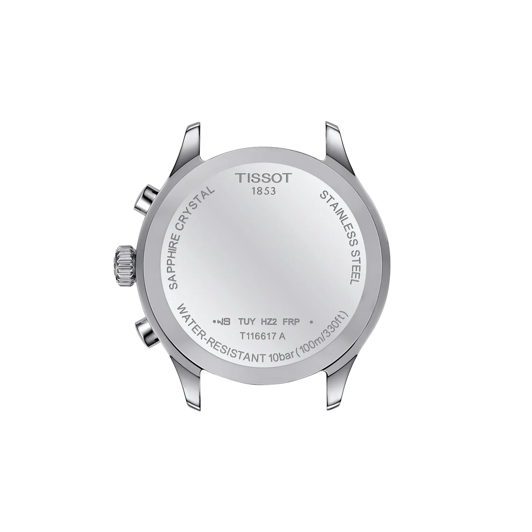 Back view of the watch case Tissot Chrono XL Classic 45mm, reference T116.617.16.092.00