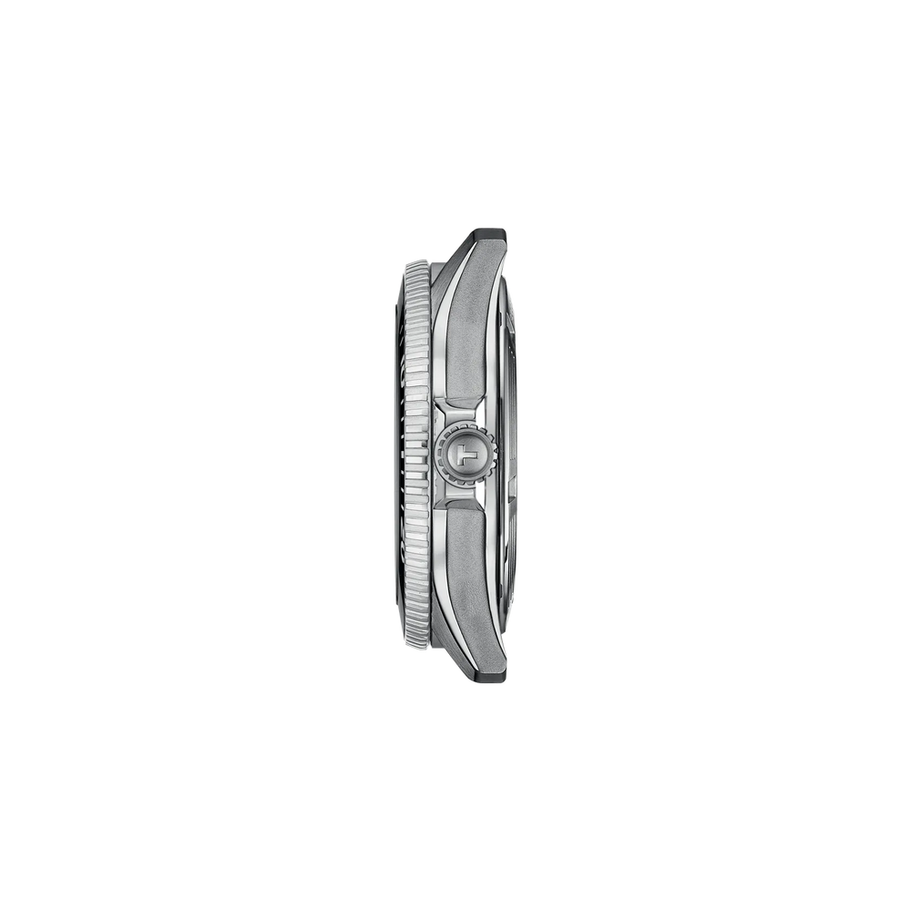 Profile view of the watch case Tissot Seastar 1000 40mm, reference T120.807.11.091.00