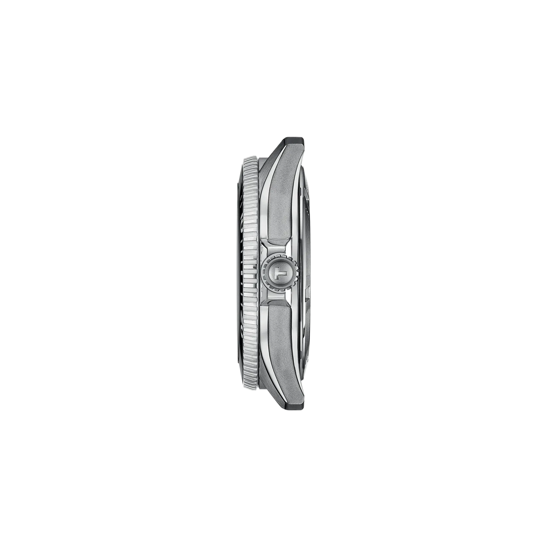 Profile view of the watch case Tissot Seastar 1000 40mm, reference T120.807.11.091.00