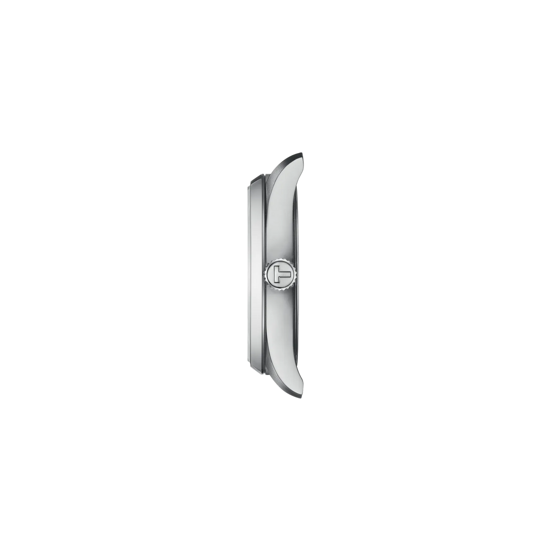Profile view of the watch case Tissot PR 100 34mm, reference T150.210.11.041.00