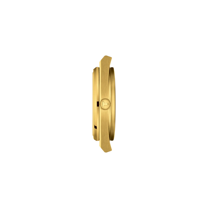 Profile view of the watch case Tissot PRX 40mm, reference T137.410.33.021.00