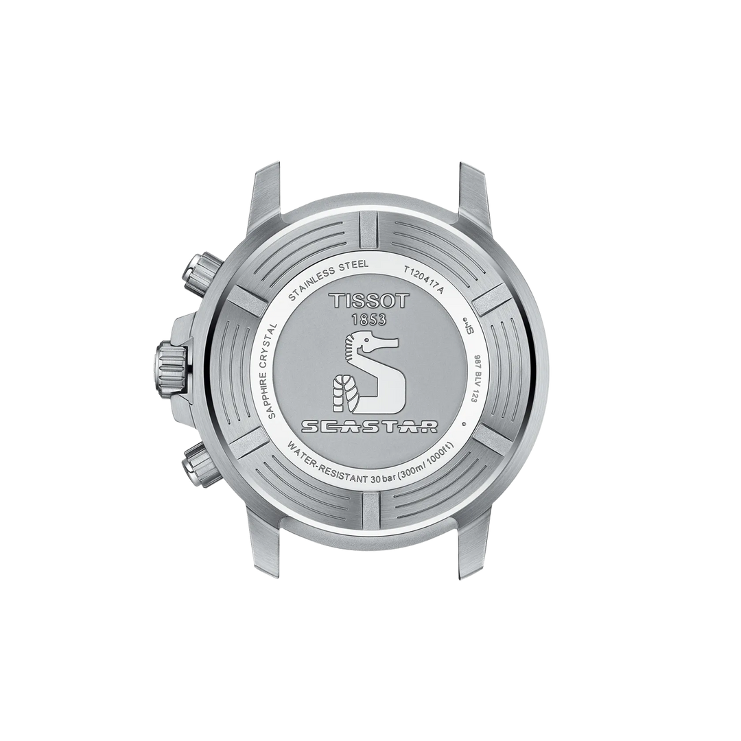 Back view of the watch case Tissot Seastar 1000 45.5mm, reference T120.417.11.041.03