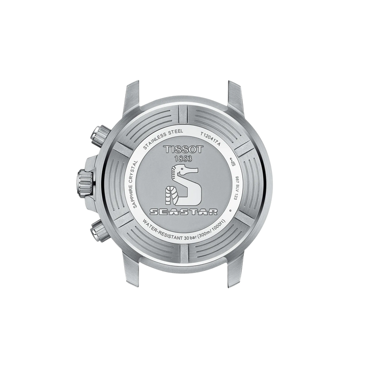 Back view of the watch case Tissot Seastar 1000 45.5mm, reference T120.417.11.041.03