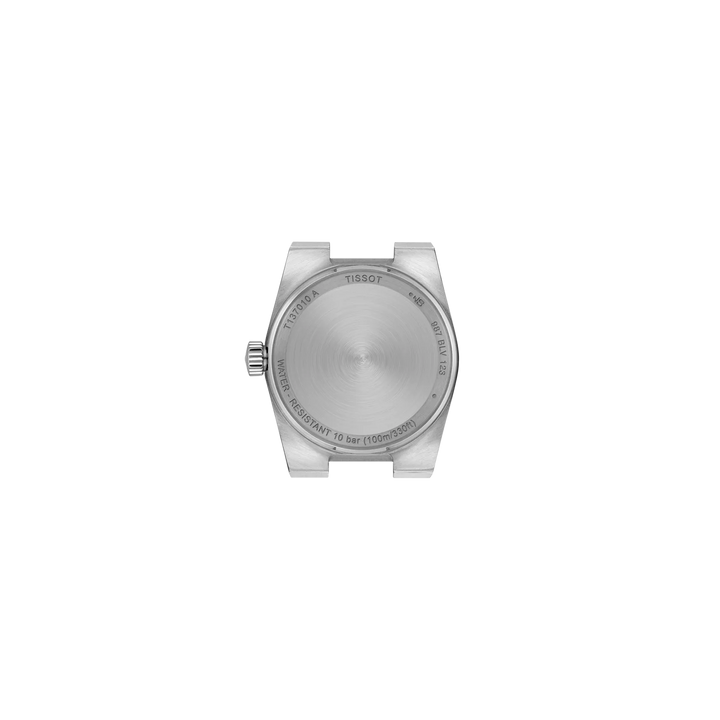 Back view of the watch case Tissot PRX 25mm, reference T137.010.11.111.00