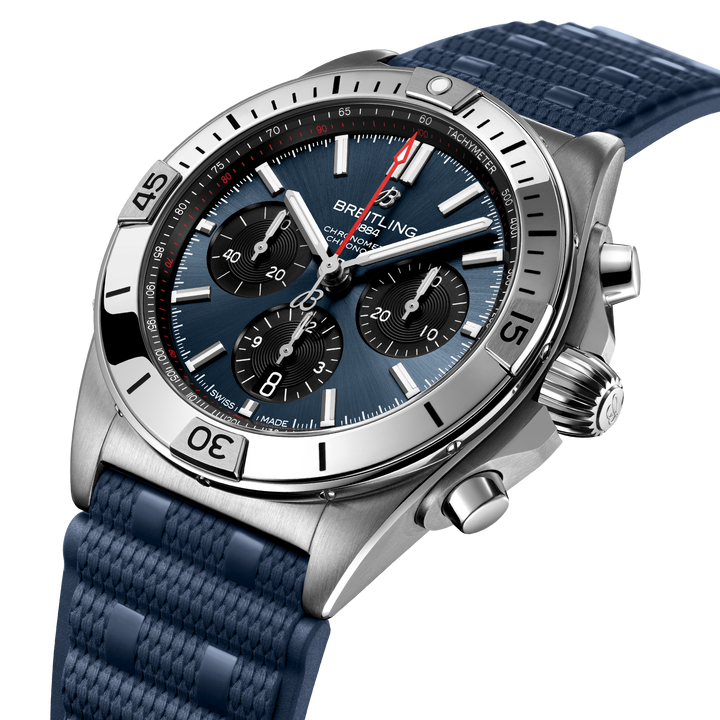 Breitling Chronomat B01 42 AB0134101C1S1 three-quarter view