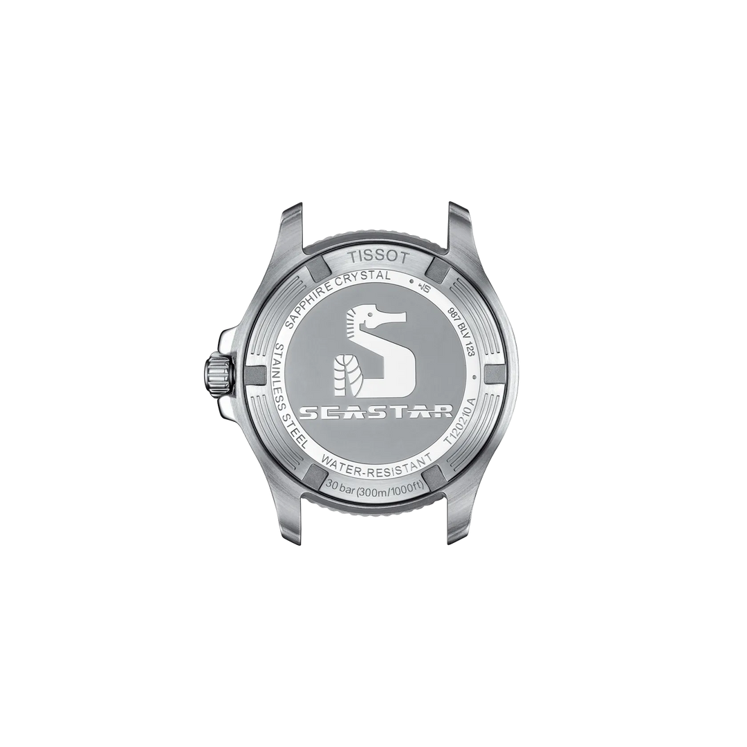 Back view of the watch case Tissot Seastar 1000 36mm, reference T120.210.11.051.00