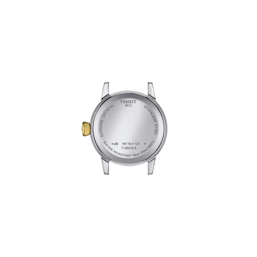 Back view of the watch case Tissot Classic Dream 28mm, reference T129.210.22.031.00