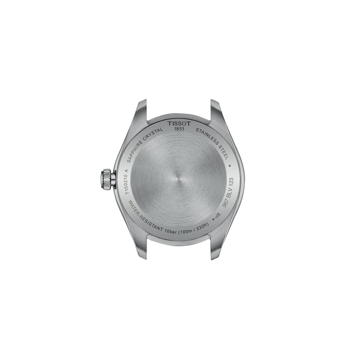 Back view of the watch case Tissot PR 100 34mm, reference T150.210.11.041.00