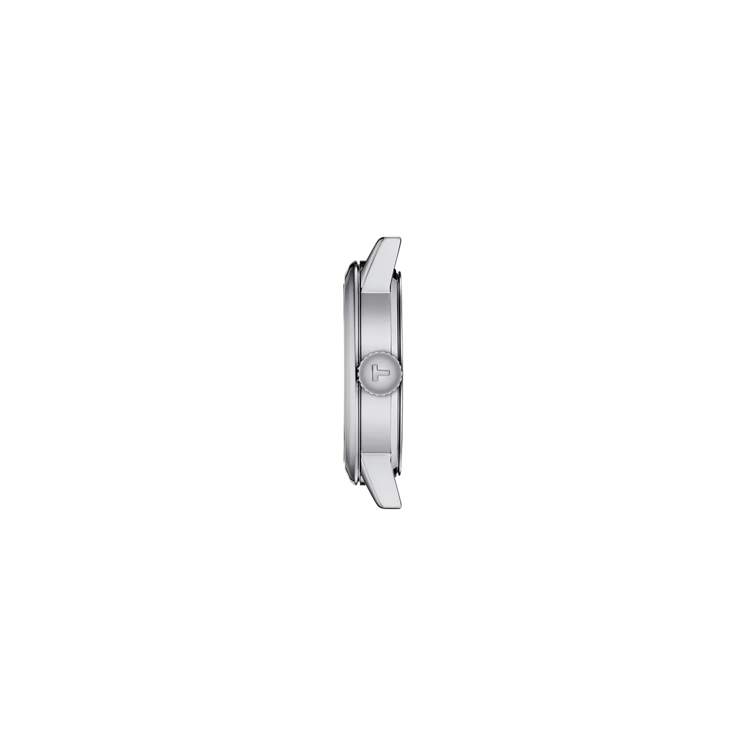 Profile view of the watch case Tissot Classic Dream 28mm, reference T129.210.11.013.00