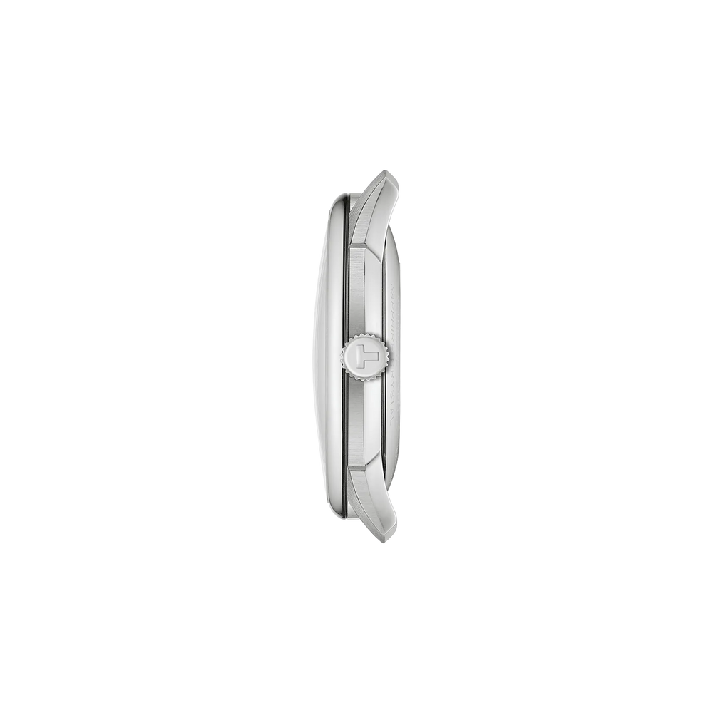 Profile view of the watch case Tissot Chemin Des Tourelles 42mm, reference T139.407.11.038.00