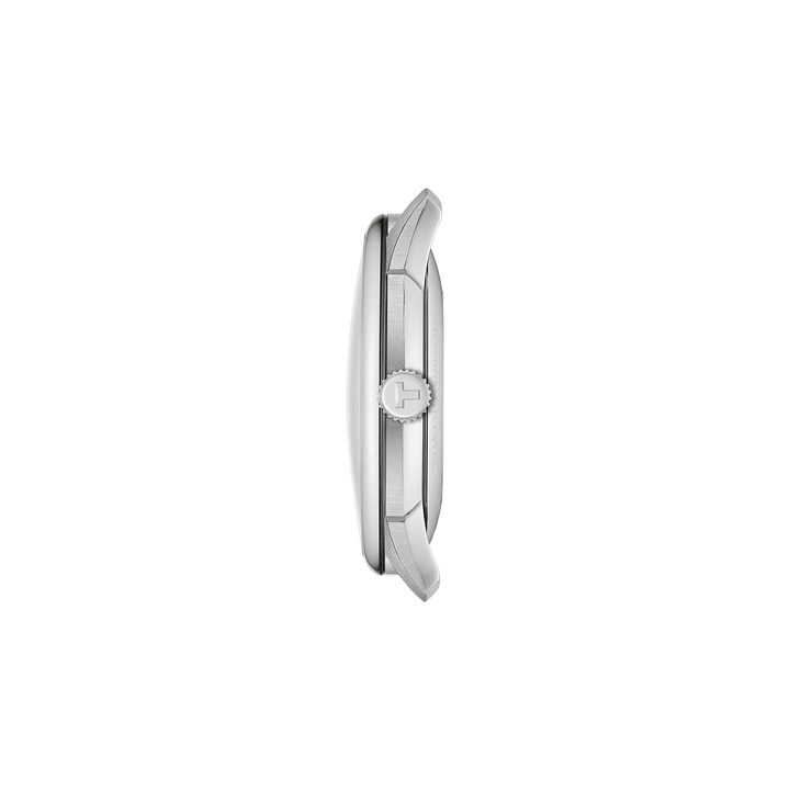 Profile view of the watch case Tissot Chemin Des Tourelles 42mm, reference T139.407.11.038.00