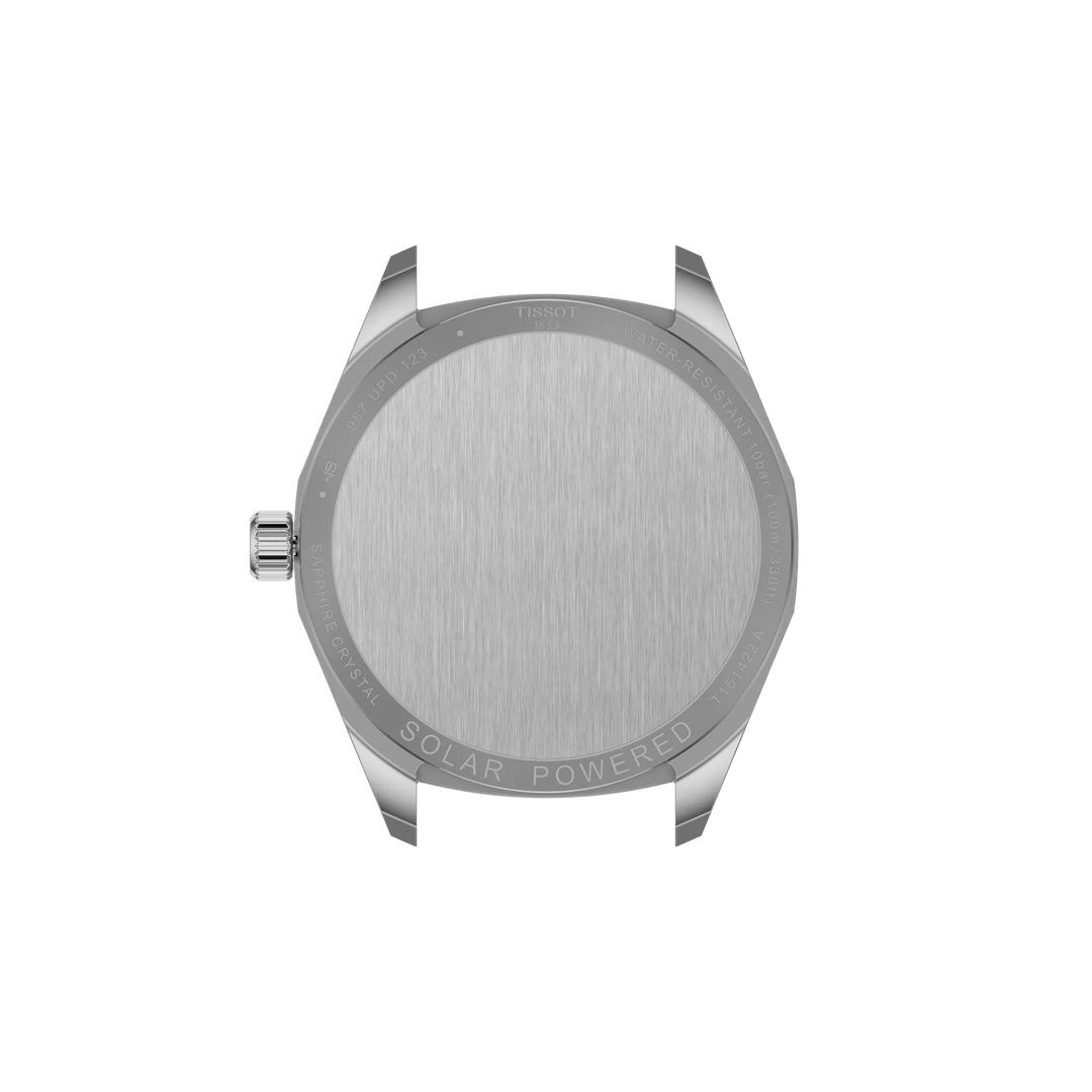 Back view of the watch case Tissot PRC 100 Solar 39mm, reference T151.422.11.041.00