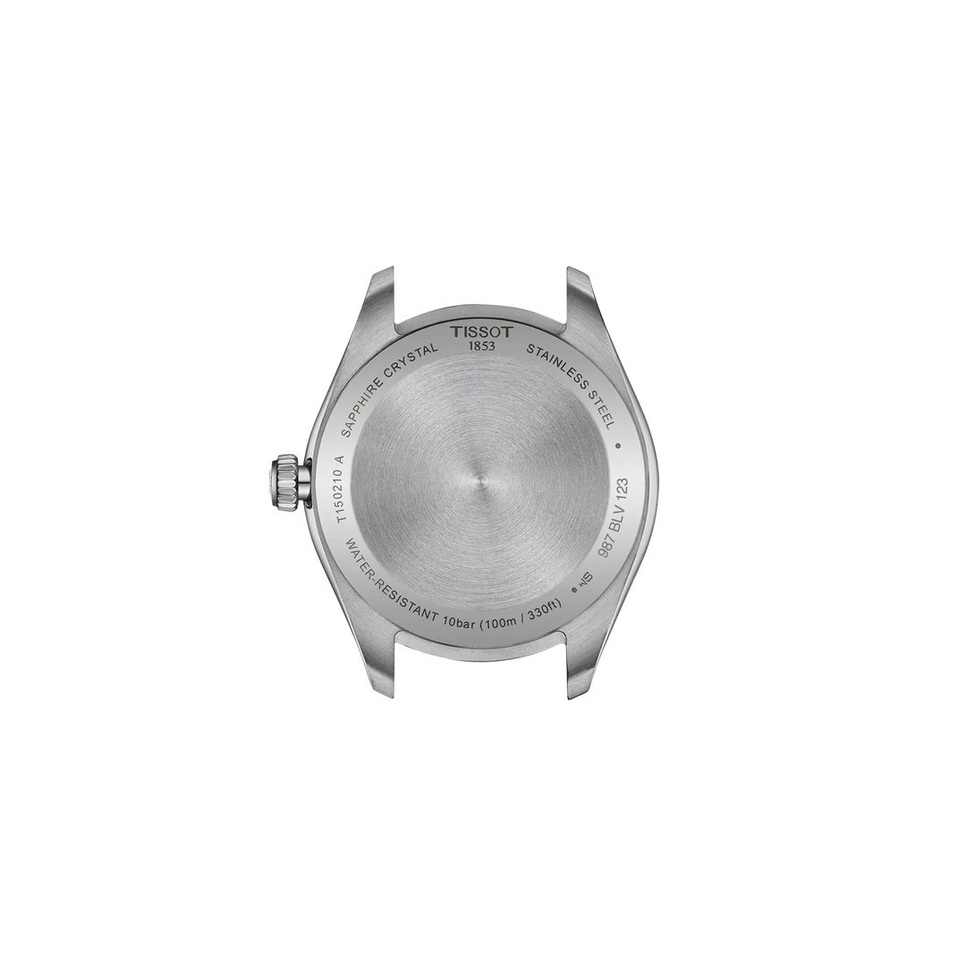 Back view of the watch case Tissot PR 100 34mm, reference T150.210.11.091.00