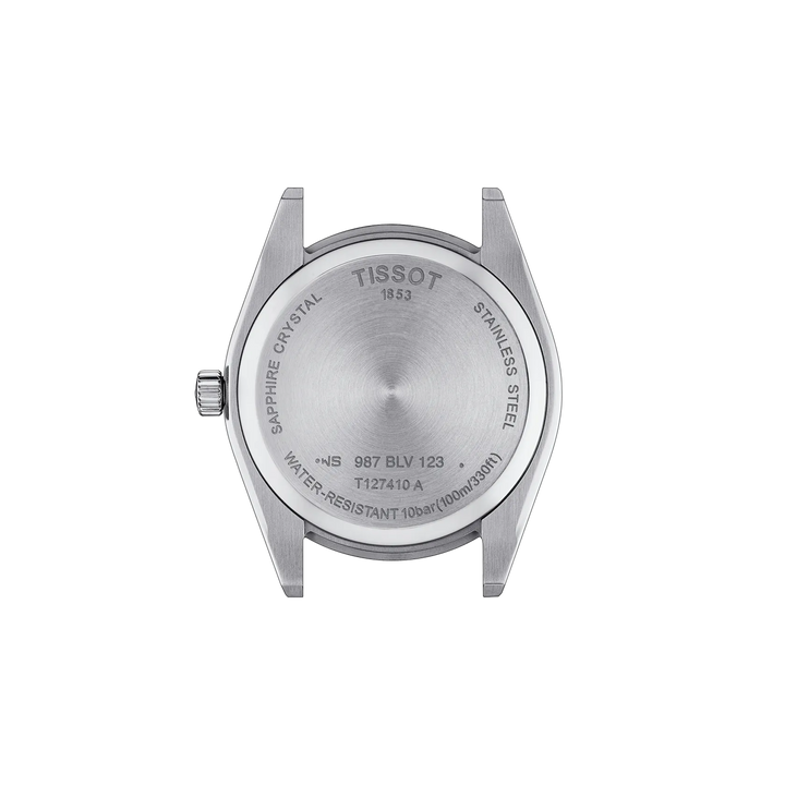Back view of the watch case Tissot Gentleman 40mm, reference T127.410.11.041.00