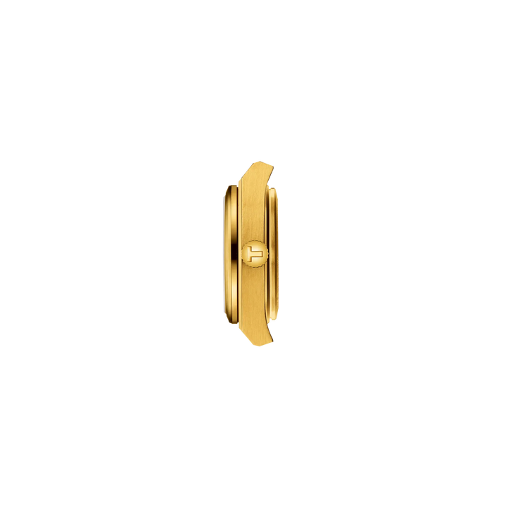 Profile view of the watch case Tissot PRX 25mm, reference T137.010.33.021.00