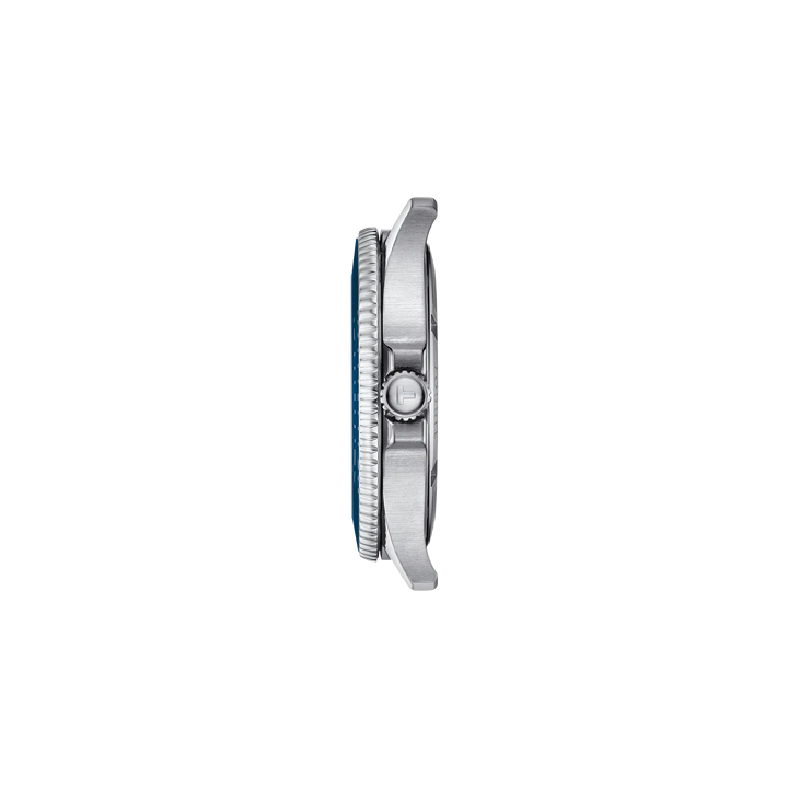 Profile view of the watch case Tissot Seastar 1000 40mm, reference T120.410.11.041.00