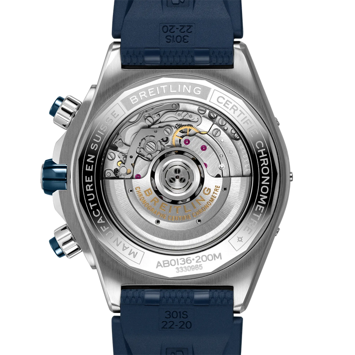 Breitling Super Chronomat B01 44 AB0136161C1S1 caseback view