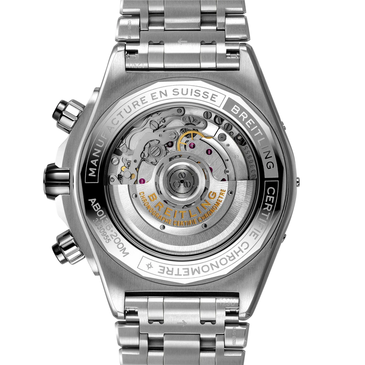 Breitling Super Chronomat B01 44 AB0136251B1A1 official caseback view