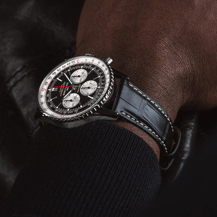 Breitling Navitimer B01 Chronograph 46 AB0137211B1P1 official on-wrist lifestyle view