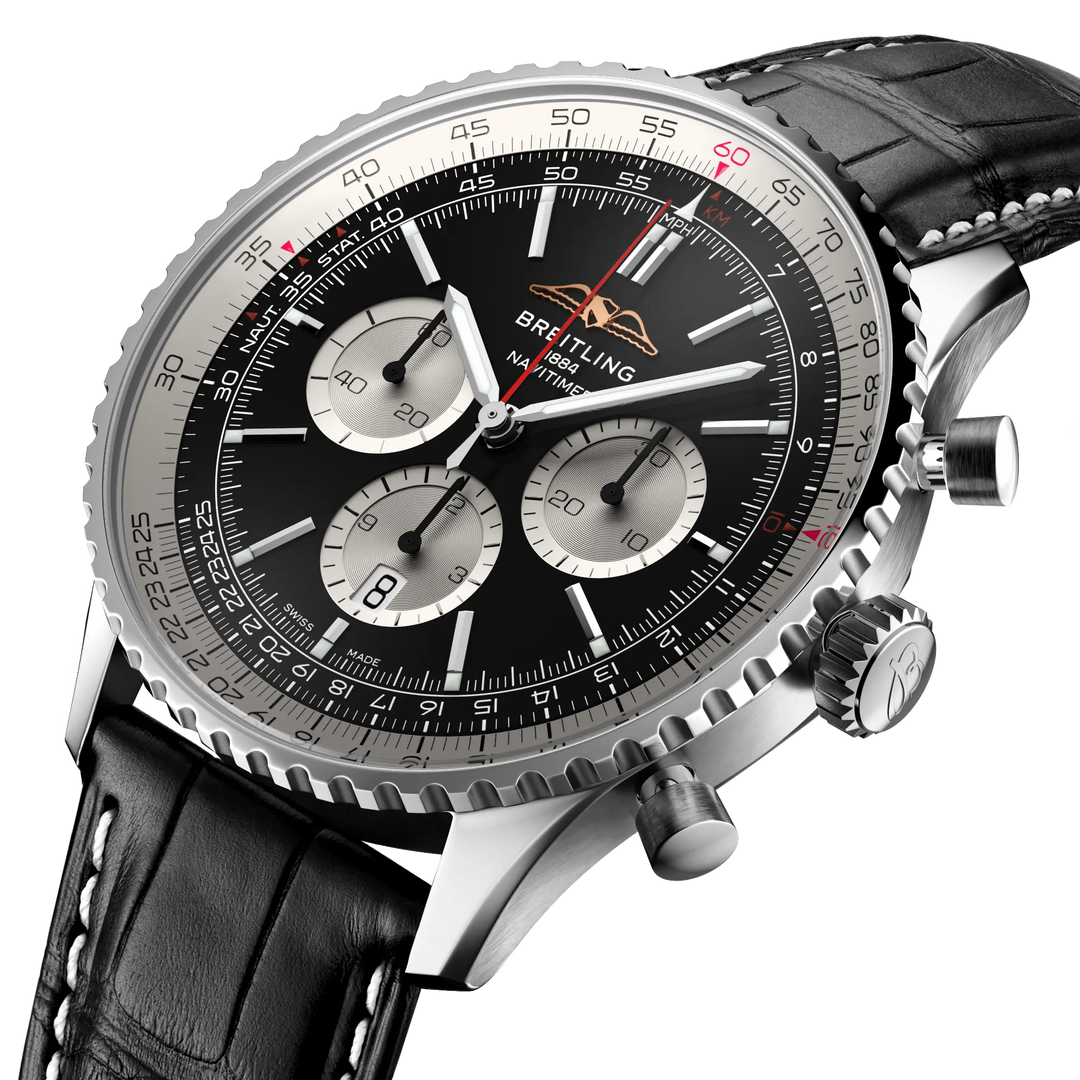 Breitling Navitimer B01 Chronograph 46 AB0137211B1P1 official three-quarter product view