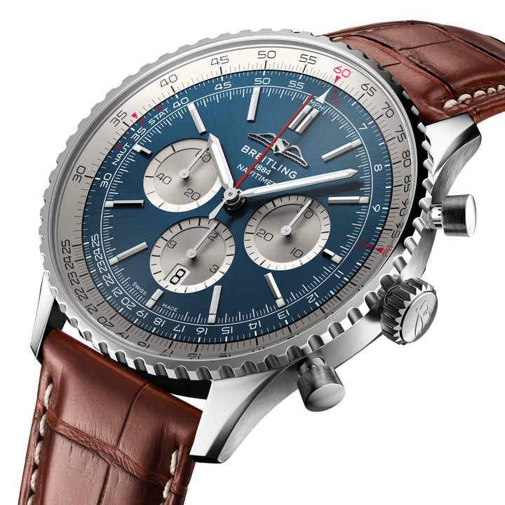 Breitling Navitimer B01 Chronograph 46 AB0137211C1P1 official three-quarter product view