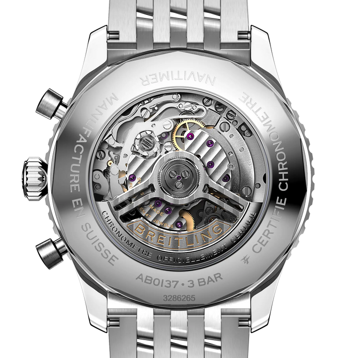 Breitling Navitimer B01 Chronograph 46 AB0137241L1A1 caseback view