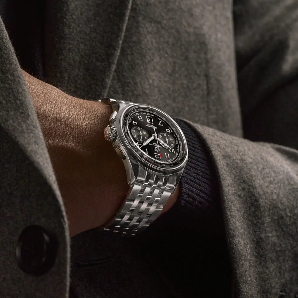 Breitling Premier B01 Chronograph 42 AB0145221B1A1 official on-wrist lifestyle view