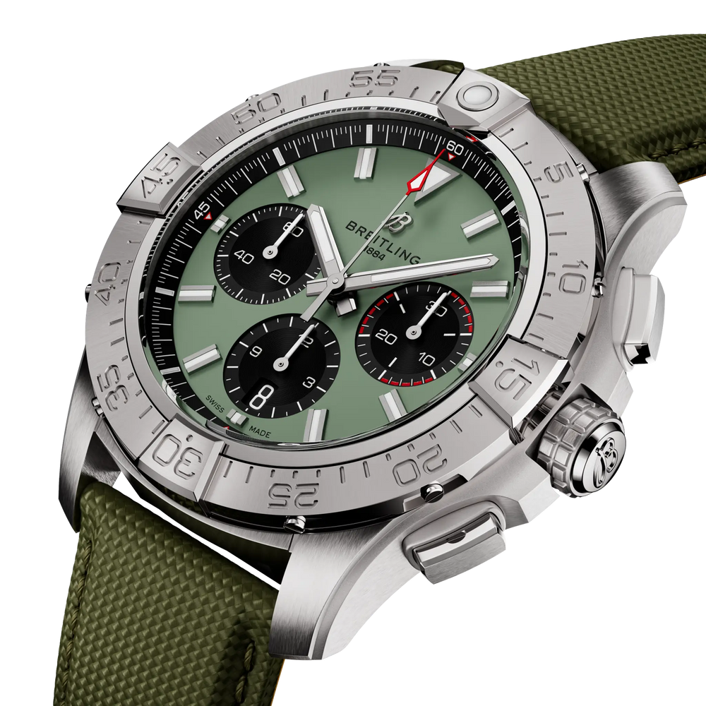 Breitling Avenger B01 Chronograph 44 AB0147101L1X1 three-quarter view
