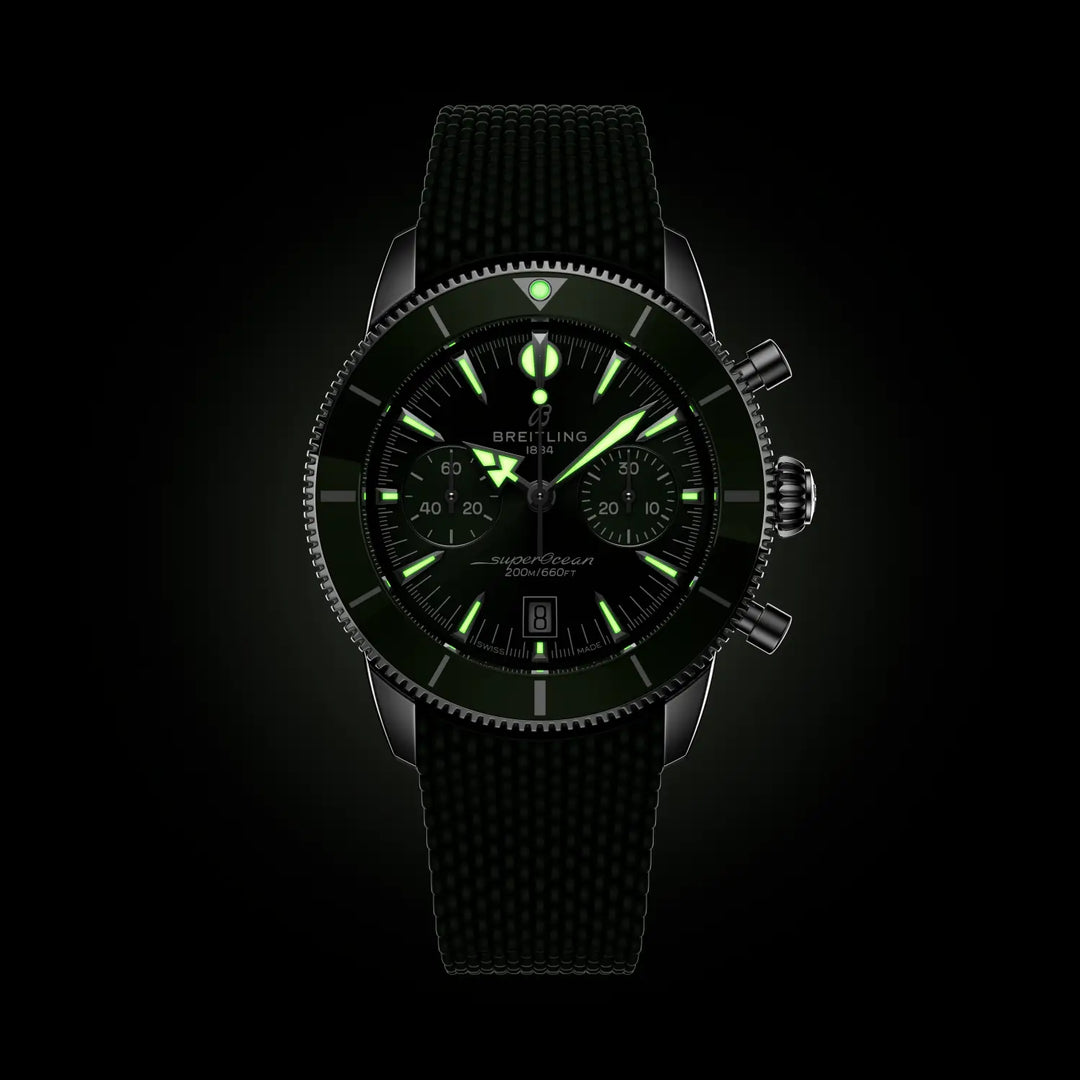 Breitling Superocean Heritage B01 Chronograph 42 AB0156361L1S1 lume