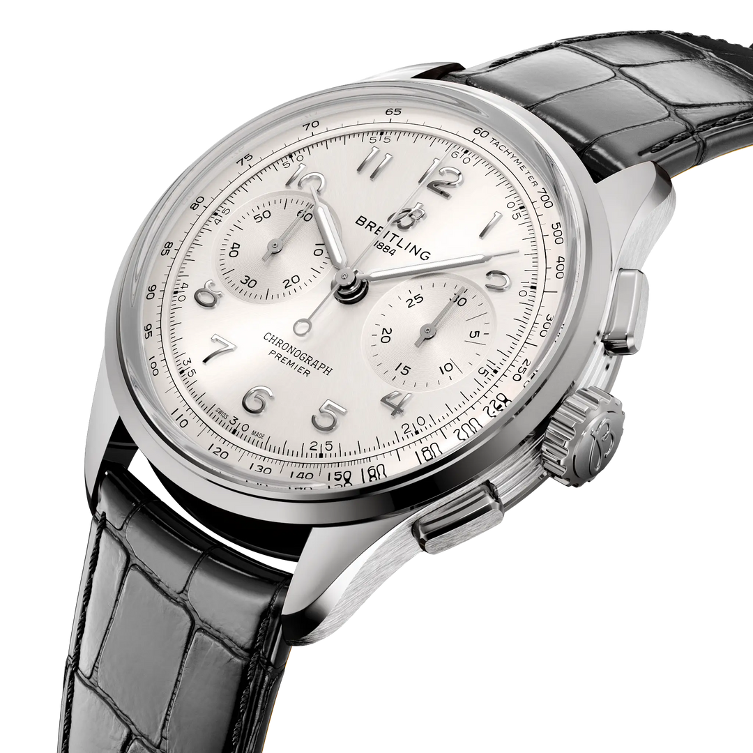 Breitling Premier B09 Chronograph 40 AB0930371G1P1 official three-quarter product view