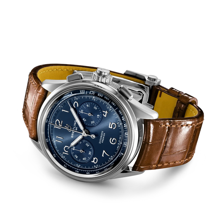 Breitling Premier B15 Duograph 42 AB1510171C1P1 official upright product view