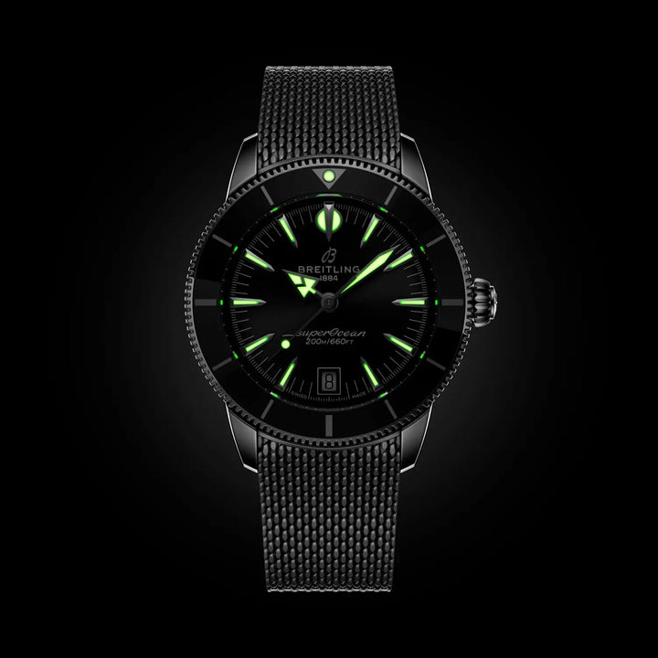 Breitling AB3110241B1A1 official low-light luminous dial view