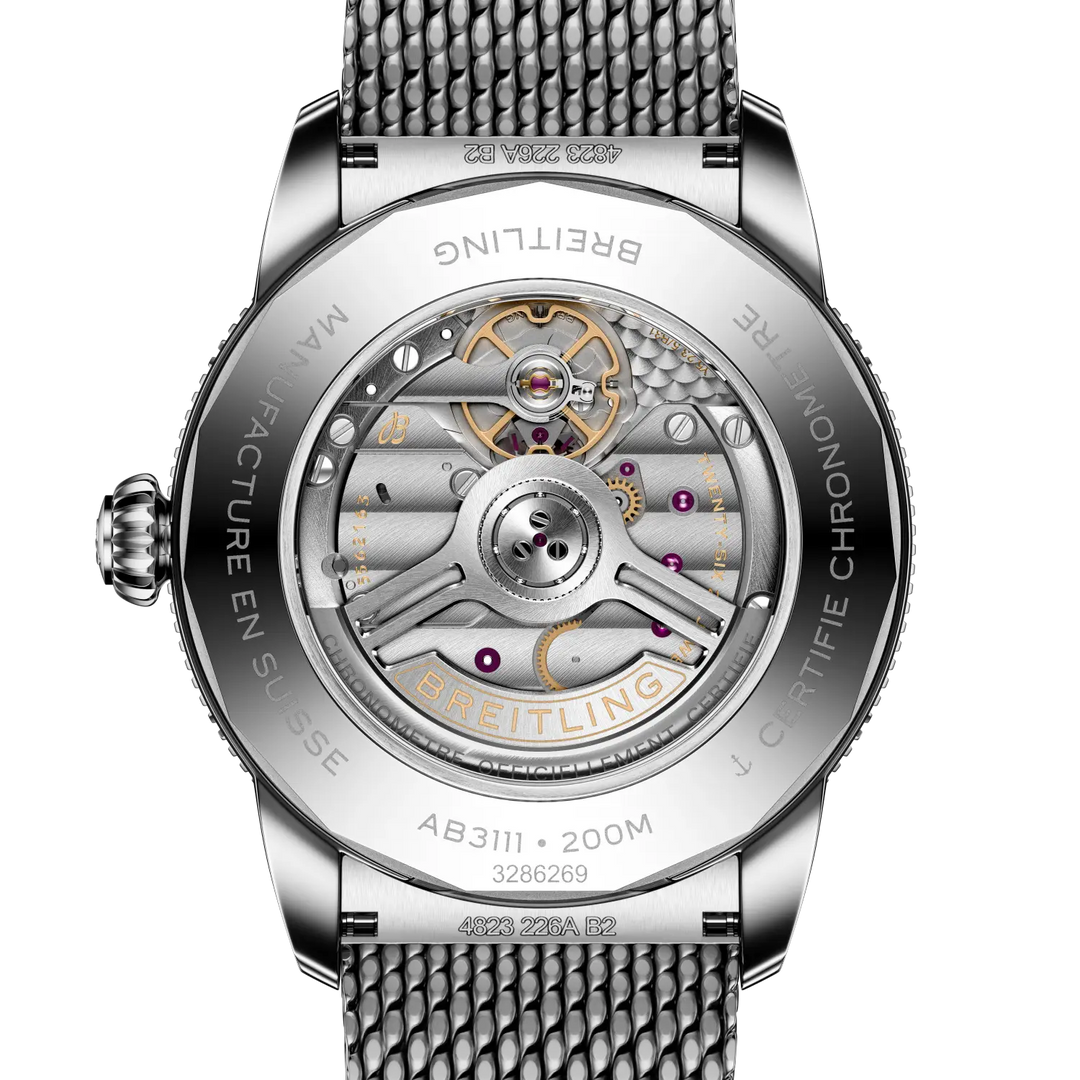 Breitling AB3111161C1A1 official caseback view