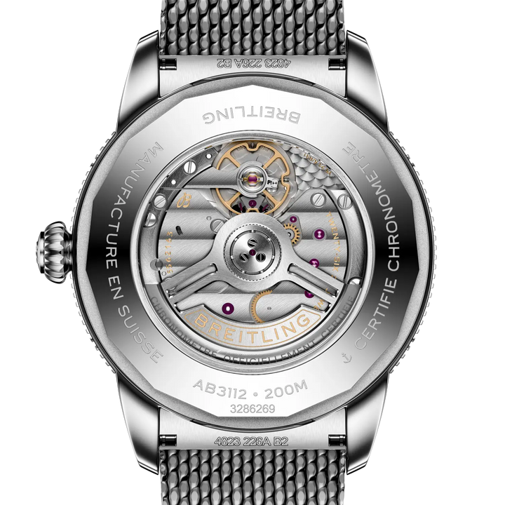 Breitling AB3112241B1A1 official caseback view