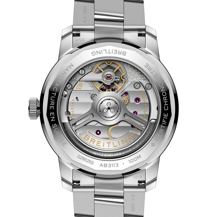 Breitling AB3113A71C1A1 official caseback view