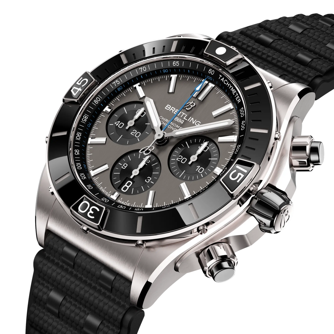 Breitling Super Chronomat B01 44 EB0136251M1S1 three-quarter view