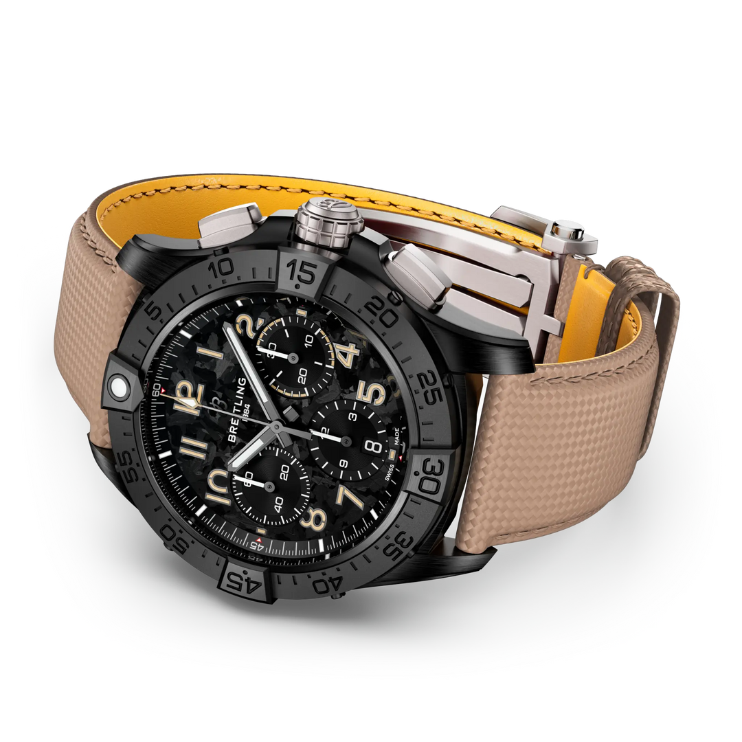 Breitling Avenger B01 Chronograph 42 Night Mission SB0146101B1X1 official lifestyle rolled-up sleeve
