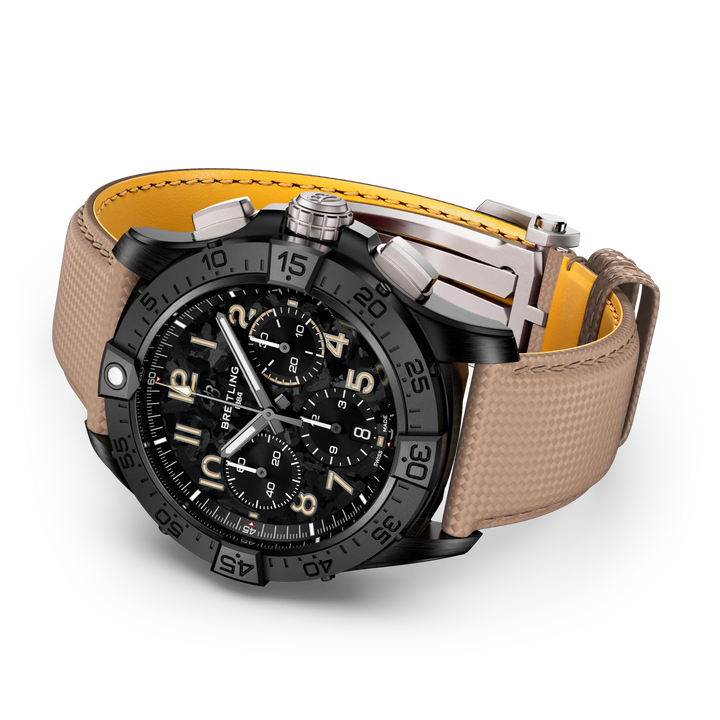 Breitling Avenger B01 Chronograph 42 Night Mission SB0146101B1X1 official lifestyle rolled-up sleeve
