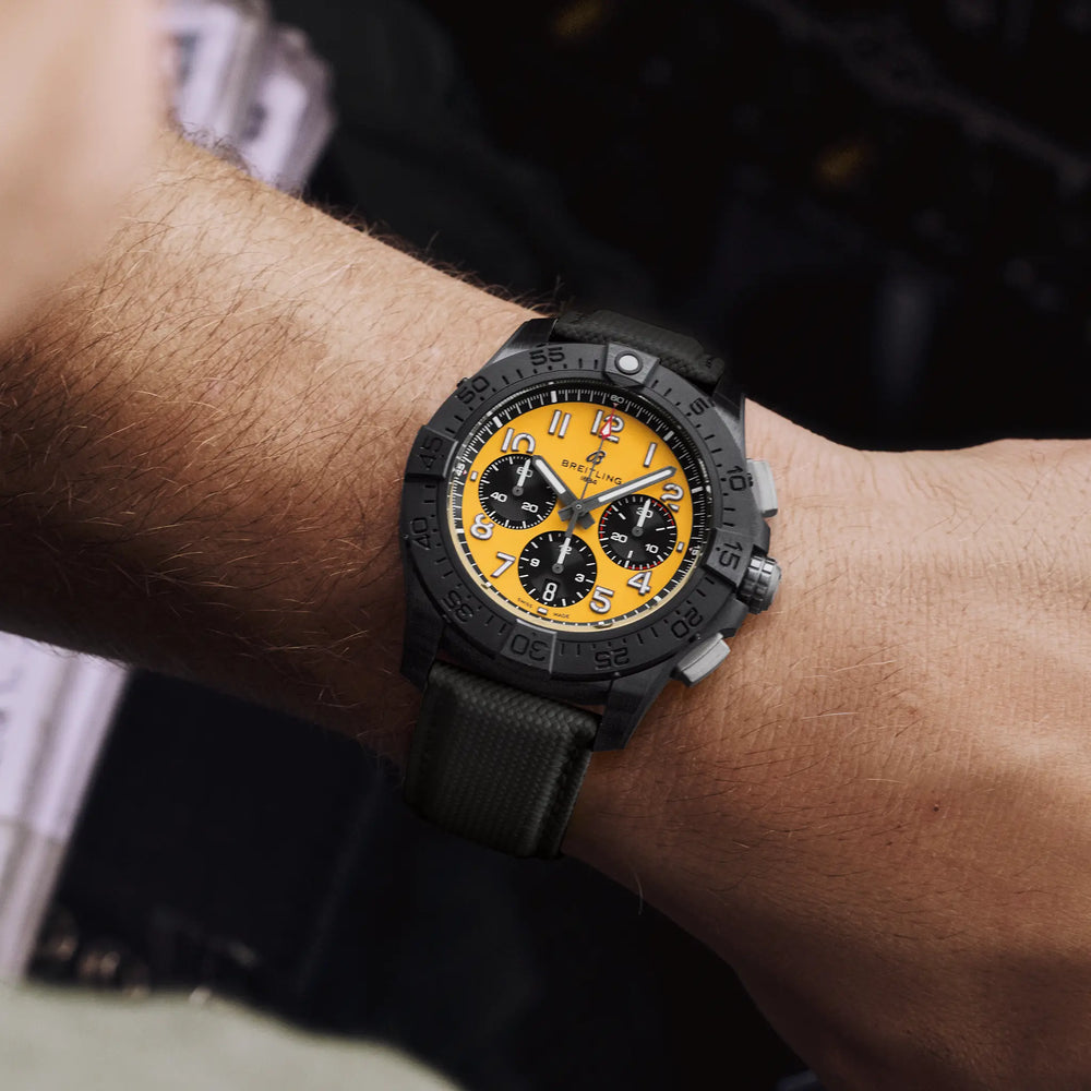 Breitling Avenger B01 Chronograph 44 Night Mission SB0147101I1X2 worn on wrist