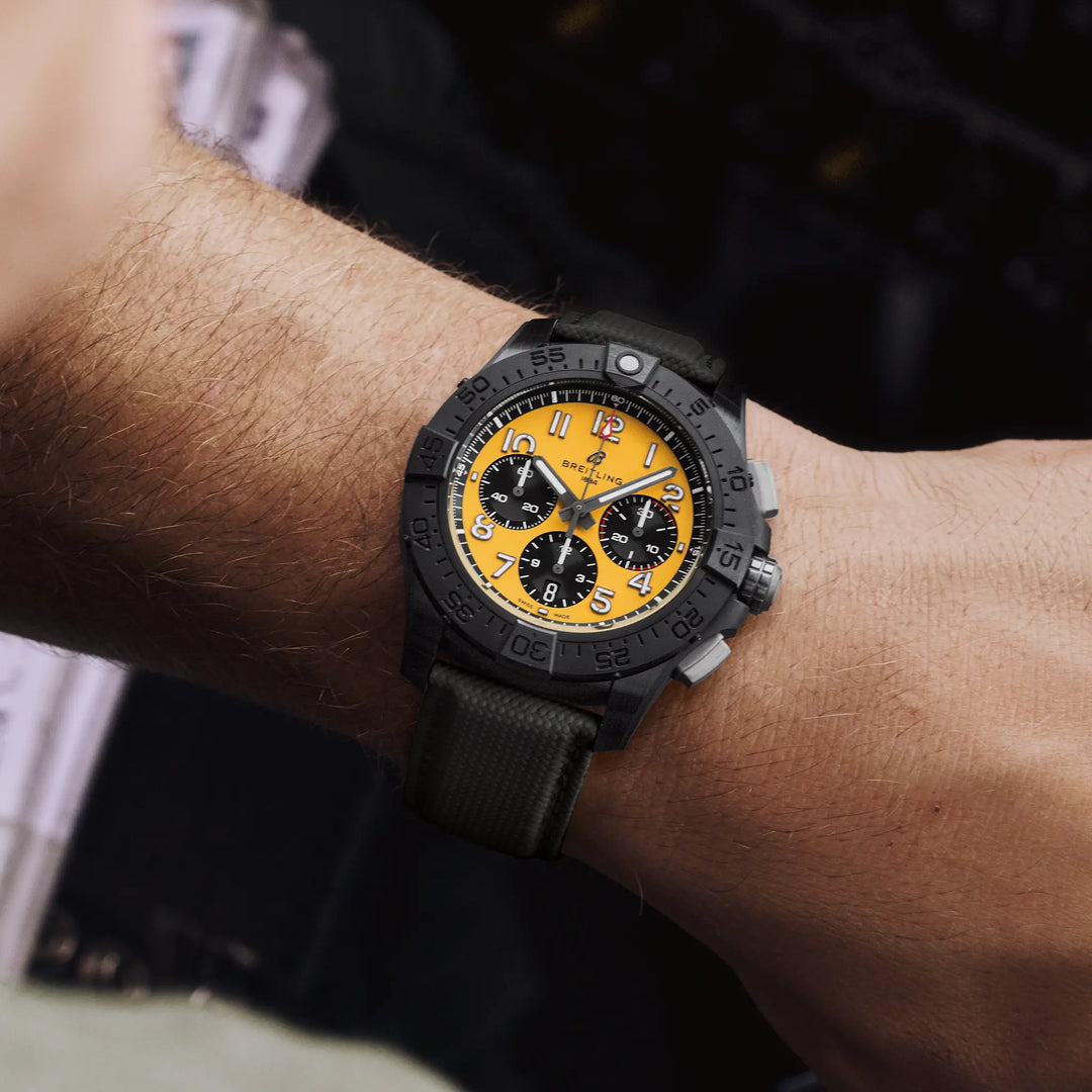 Breitling Avenger B01 Chronograph 44 Night Mission SB0147101I1X2 worn on wrist