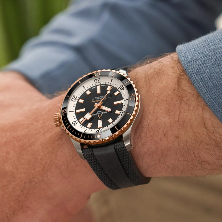Breitling Superocean Automatic 42 U17375211B1S1 official on-wrist lifestyle view